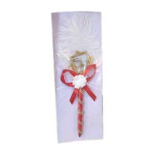 Pink Nikkah Pen with White Feather