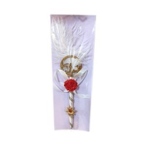 Red Flower and White Feather Nikkah Pen